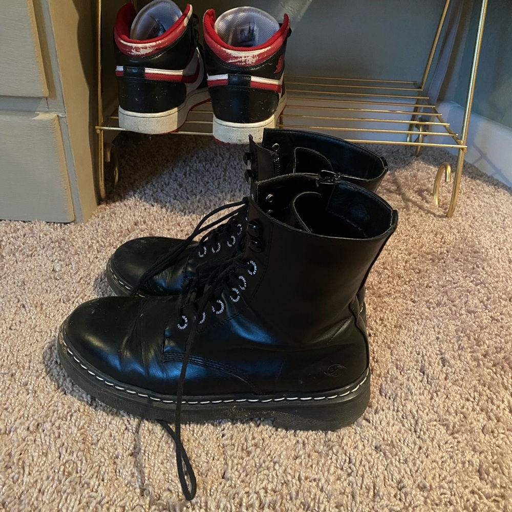 Dockers Black Leather Winter Boots